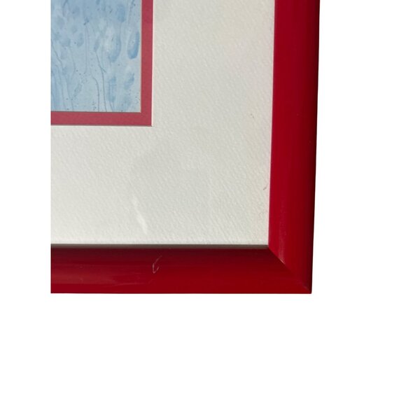 Richard E. Williams Retro 90's Red Framed Beach Boats Artist Signed Lithograph - Picture 7 of 16